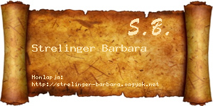 Strelinger Barbara névjegykártya